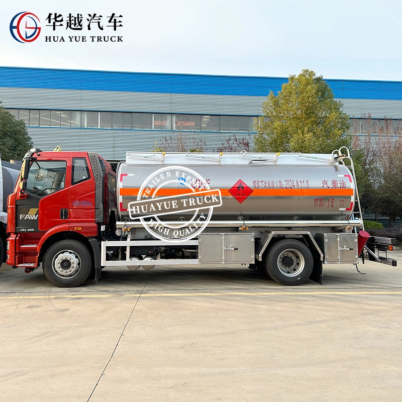 FAW J6l 4X2 220HP 12000 Liters Aluminum Fuel Tank Oil Transport Truck Diesel Gasoline Delivery Vehicle