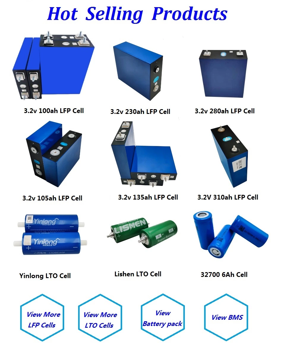 Yinlong 2.3V 45ah Original Lto 66160h Lithium Titanate Battery 2.4V 10c 450A for 24V 36V 48V EV RV Golf Cart