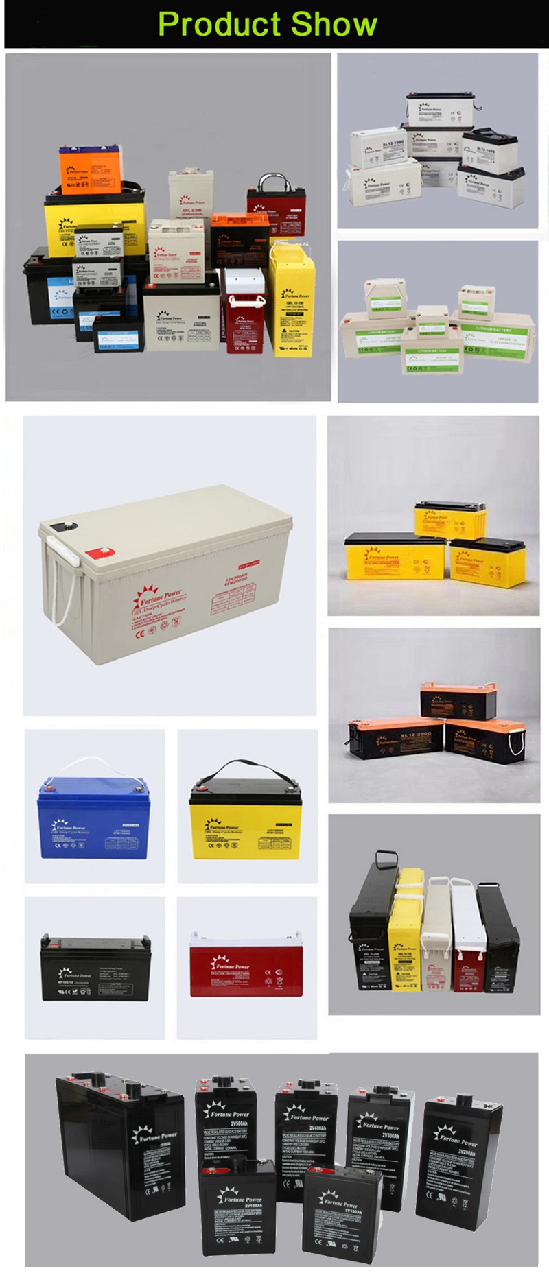 Stationary Battery 2V200ah UC Series AGM Deep Cycle Lead Acid Battery Power Supply Long Life 2 Volt Deep Cycle Batteries