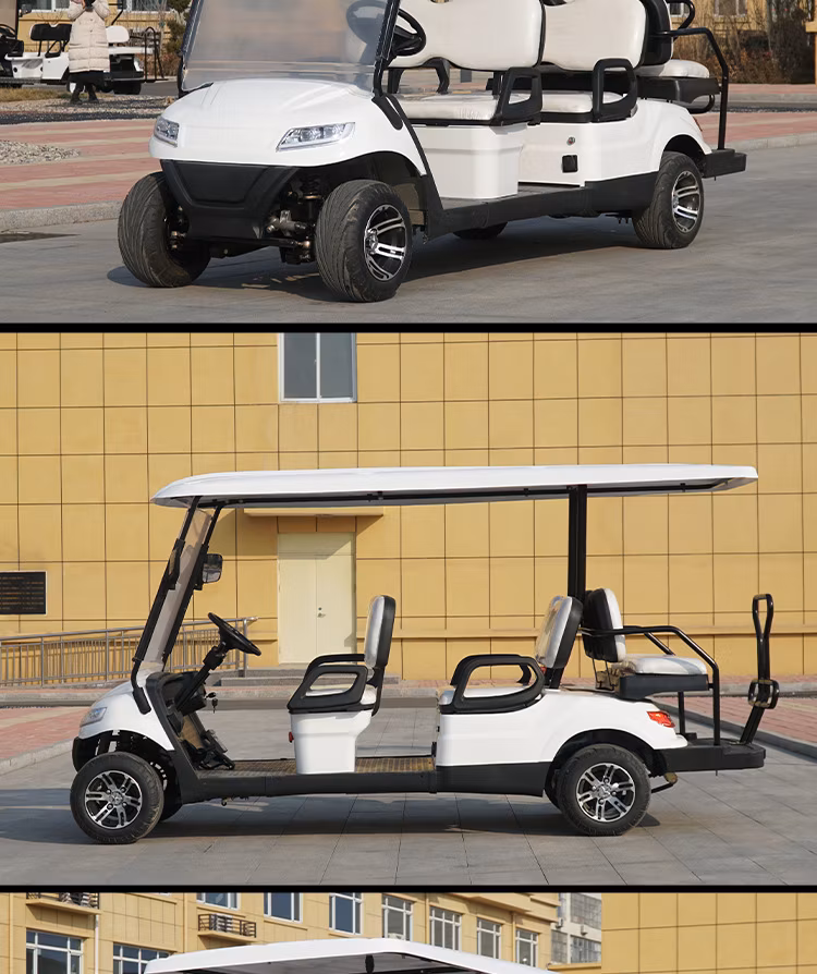 48/72V Exclusive Style Aerfa Modern Fashion 2024 Haixia New Design 4 Seat Sightseeing Bus Club Car Electric Lithium Battery Golf Buggy Hunting Cart with CE DOT