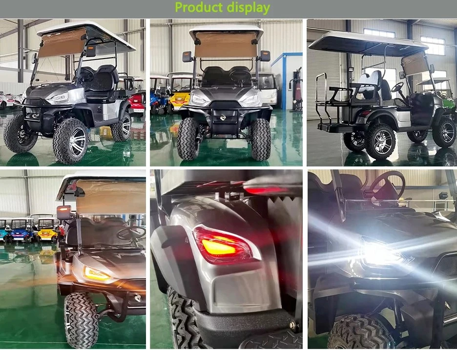 Newest Design Club Car Golf Cart Lifted Suspension Lithium Battery Powered 2, 2+2 Seat with Flip Flop