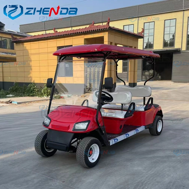 72V Electric Motor 4 Seat Non-Polluting Sightseeing Long-Lasting Battery Life Club Car Golf Cart