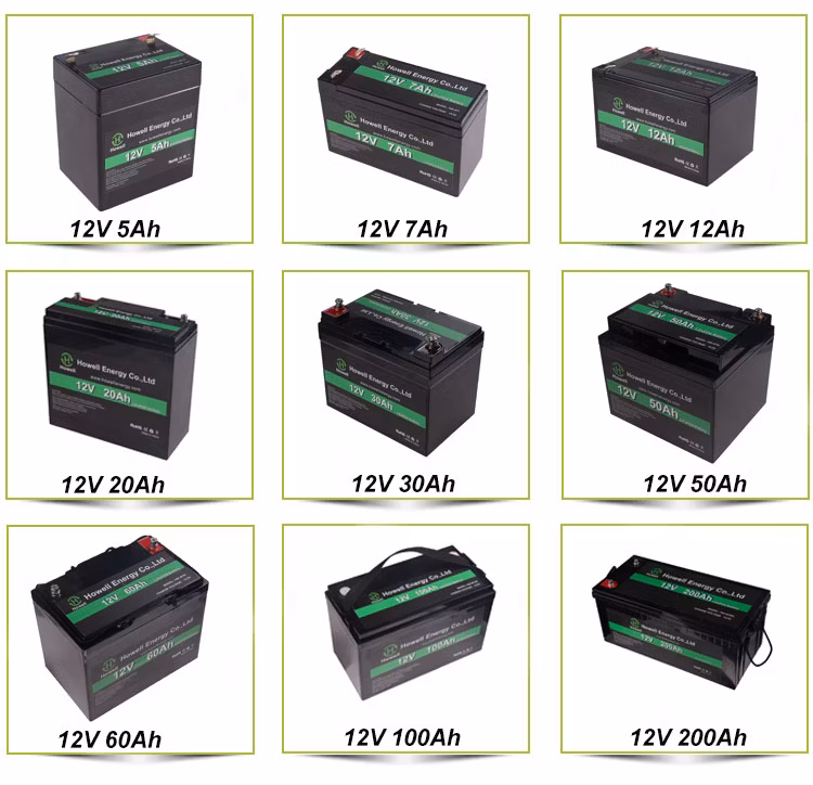 Solar Lithium Iron Phosphate Storage 12V 10ah 12ah LiFePO4 Battery Pack