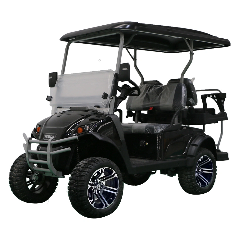 Hcd New Type Golf Cart 4 Passengers with Folded Glass and LiFePO4 Battery