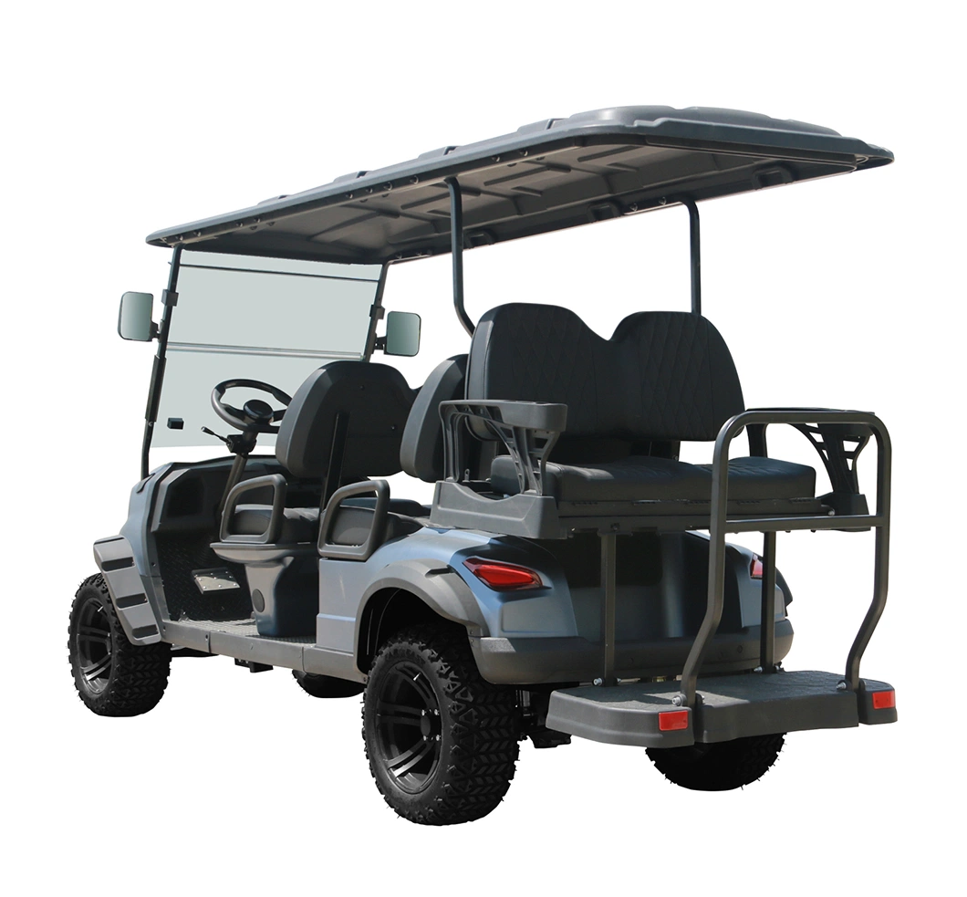 48/72V New Style B Modern Fashion 2023 Brand Design 4 Seat Sightseeing Bus Club Cart Electric Golf Buggy Hunting Cart with Blue DOT