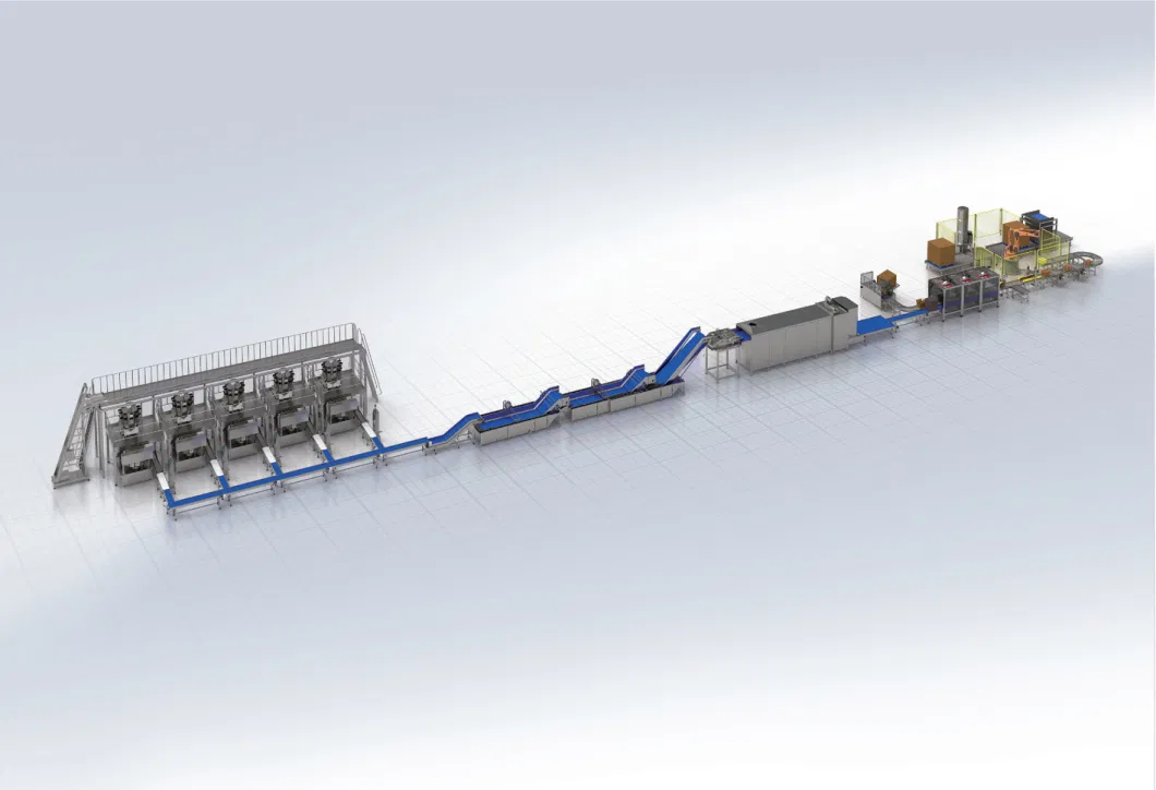 Automatic Weighing and Filling Packaging Line Solution for Single Category Casual Foods