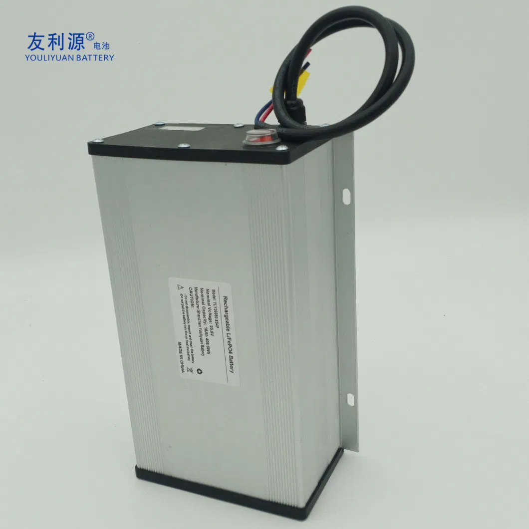 Factory/Manufacturer OEM/ODM/MSDS/Un38.3 Rechargeable 26650 24V Battery 16ah 409.6wh LiFePO4 Battery Pack with PCM Wires Connector for Solar LED Light/Golf Cart