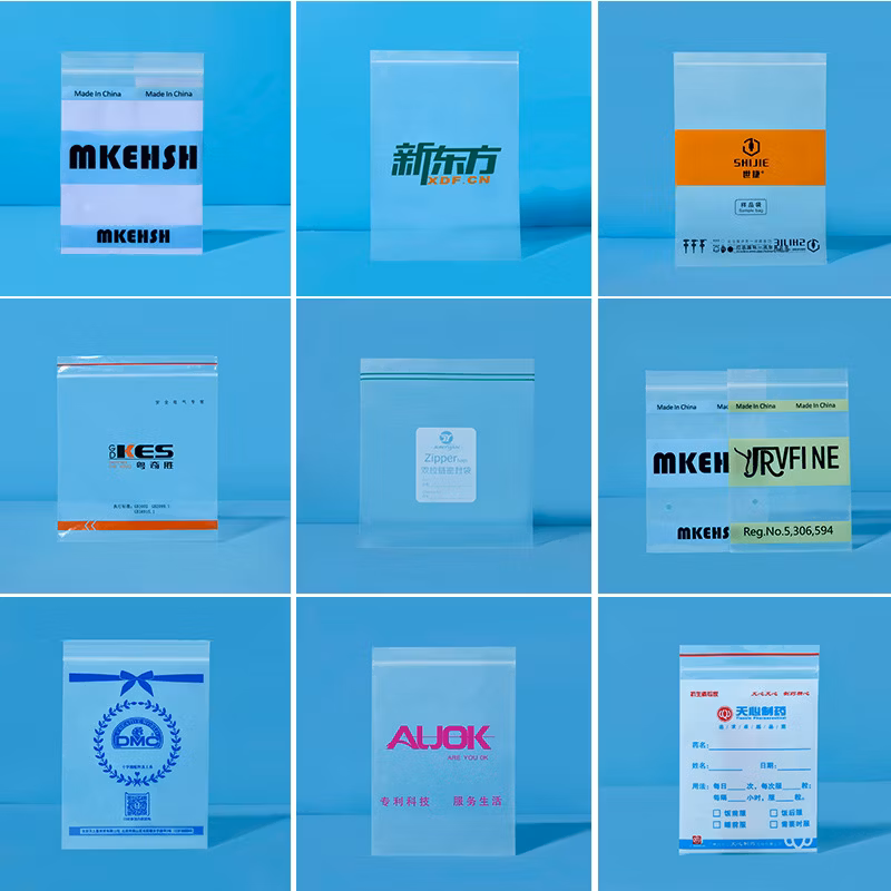 Plastic Polythene Ziplock Bag Clear/Matte LLDPE HDPE CPE Zip Lock Double Reclosable Package