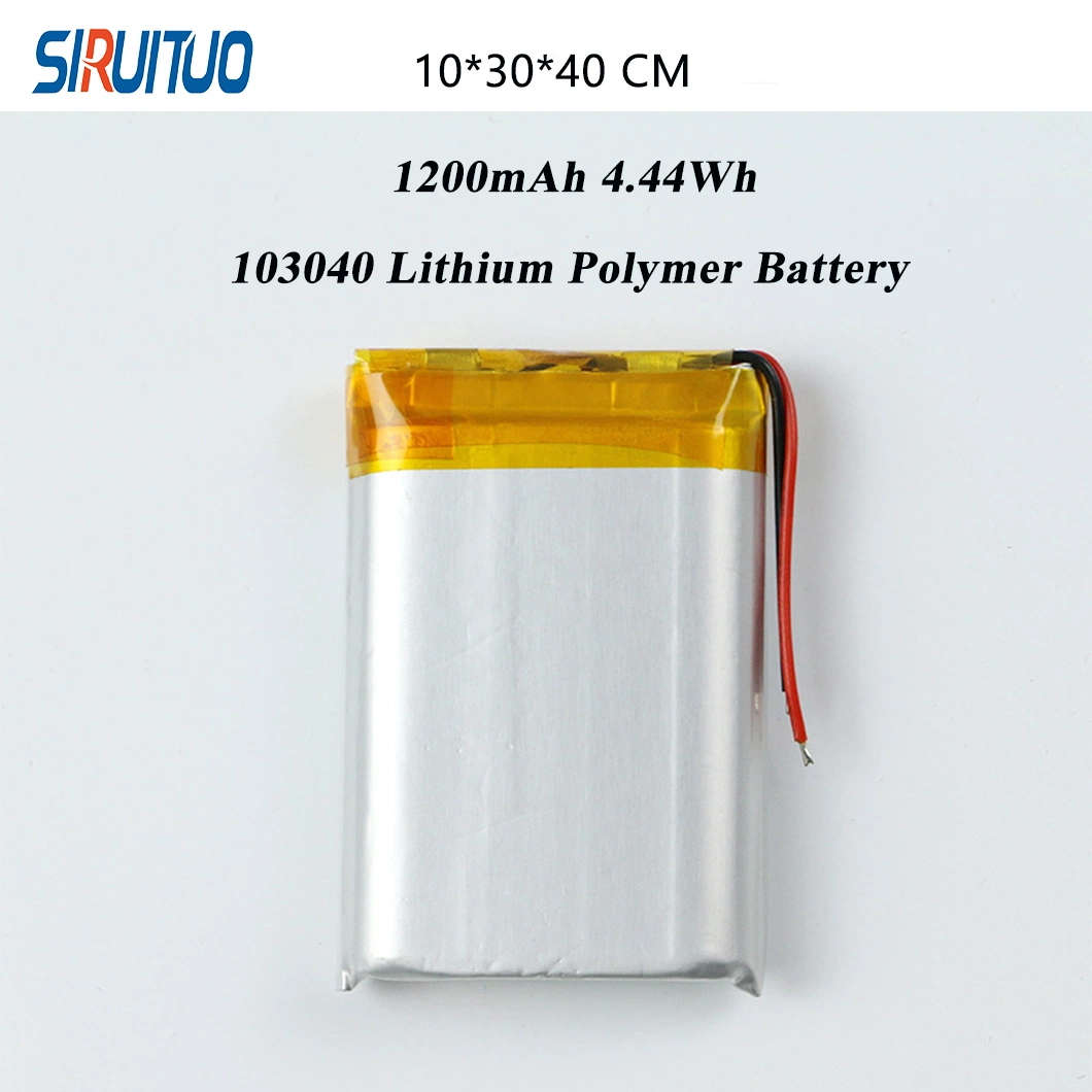 103040 Polymer Battery 1200mAh Intelligent Robot Beauty Instrument Bluetooth Headset 3.7V Rechargeable Battery