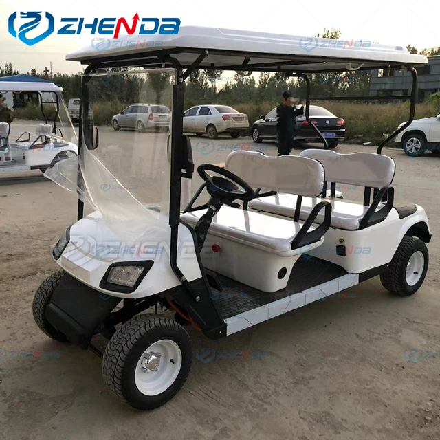 72V Electric Motor 4 Seat Non-Polluting Sightseeing Long-Lasting Battery Life Club Car Golf Cart