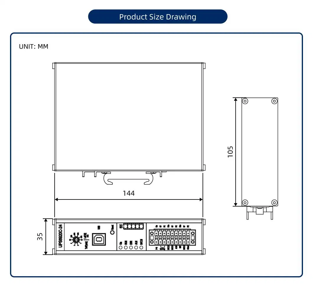 Uninterruptible Power Supply Industrial UPS Capacitor Backup DIN Rail Power Supply Multifunction DC Online Portable Mini 24V UPS Rechargeable Battery