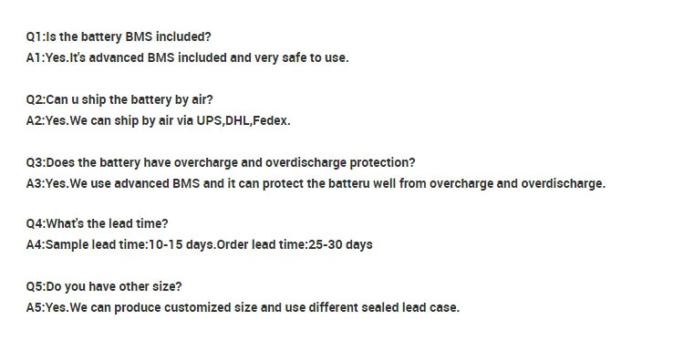 Deep Cycle 12V 400ah Lithium Ion Battery Pack for Solar Energy Storage System