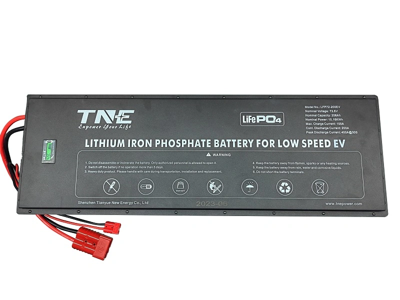 Deep Cycle LiFePO4 72V 206ah Lithium Ion Golf Cart Battery for 14 Seats Sightseeing Car