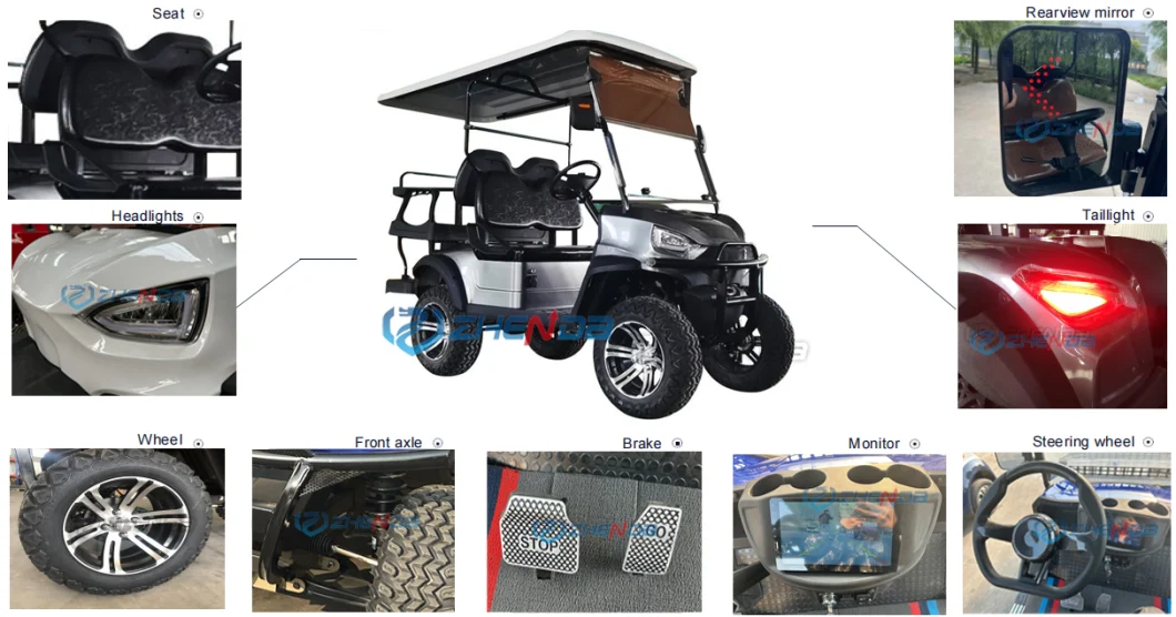 New Energy Golf Carts Electric 4 Seats Golf Car