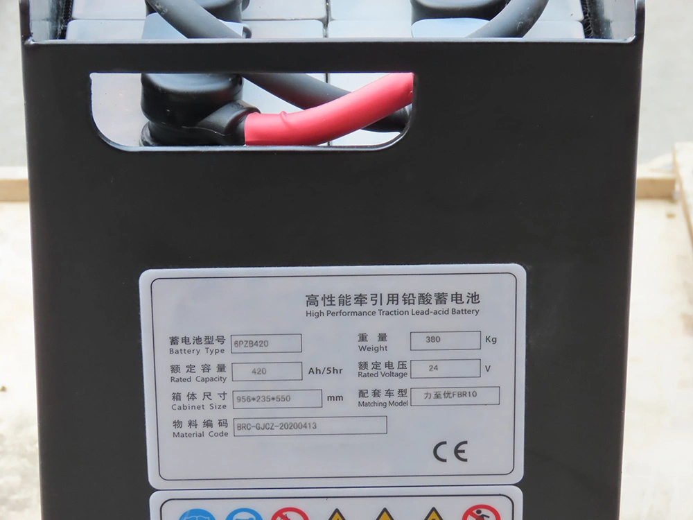 Fbr10 Battery 6pzb420 24V 420ah Forklift Traction Battery for Nichiyu