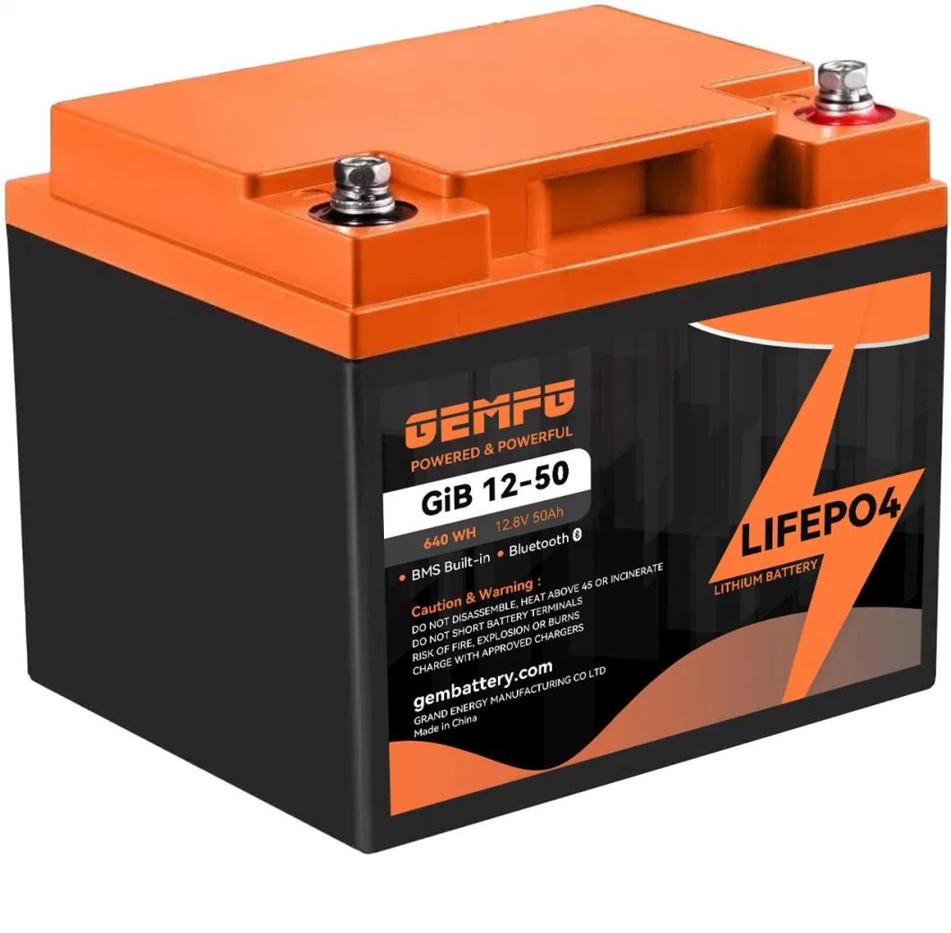 GEM BATTERY Lithium LiFePo4 12.8V50AH Battery - PowerFlow Energy Storage Solution