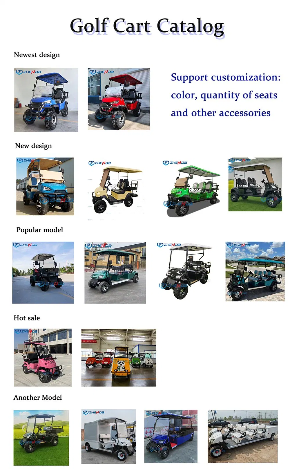 Factory Price High Quality Golf Cart Four Wheel off-Road Vehicle