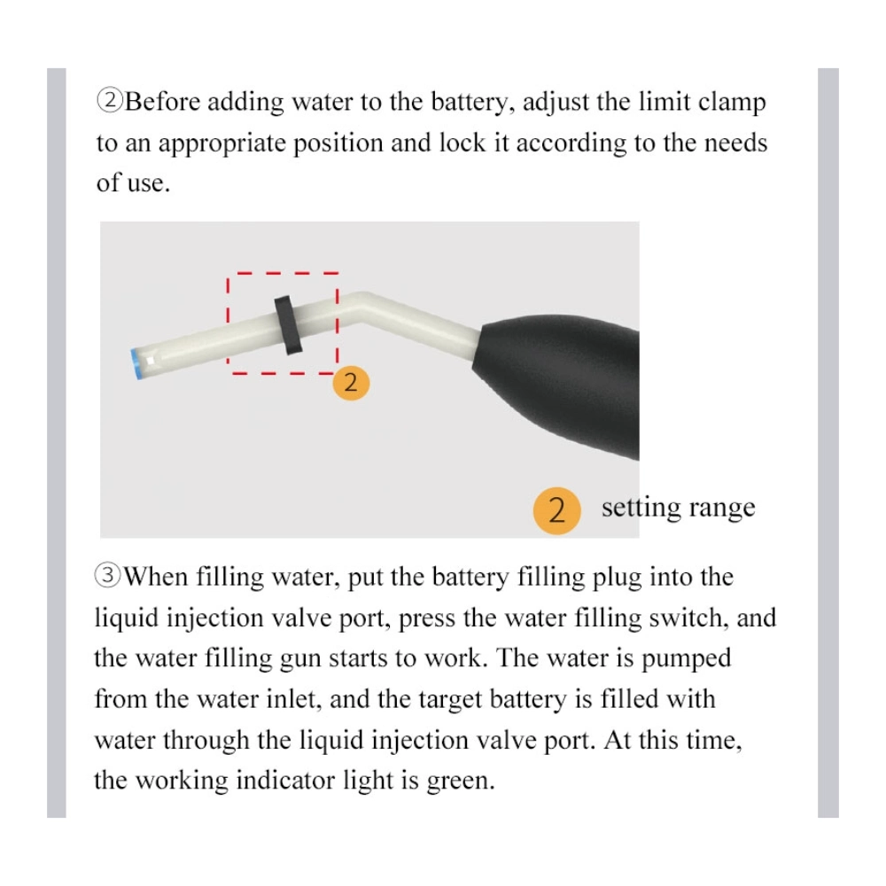 Forklift Essential Water Filling Gun for Lead Acid Battery