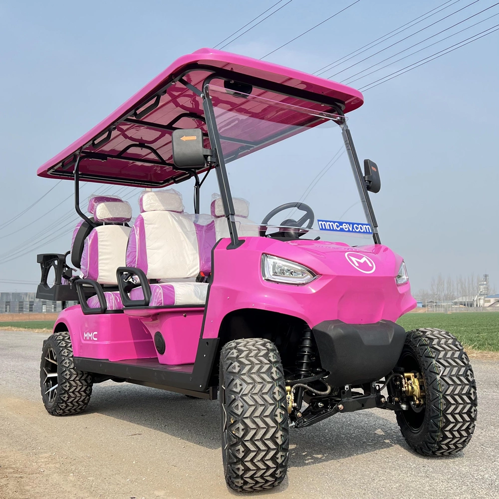 2024 Brand Design 4+2 Seat Sightseeing Bus Club Cart Electric Lithium Battery Golf Buggy Hunting Cart with DOT