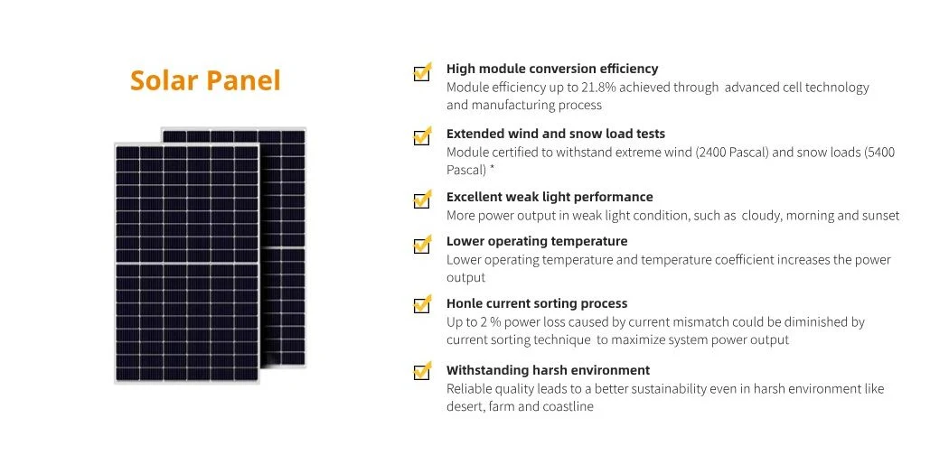 Solar Energy Solution with Photovoltaic Panel Micro Inverter 400W Roof Balcony Mounted System