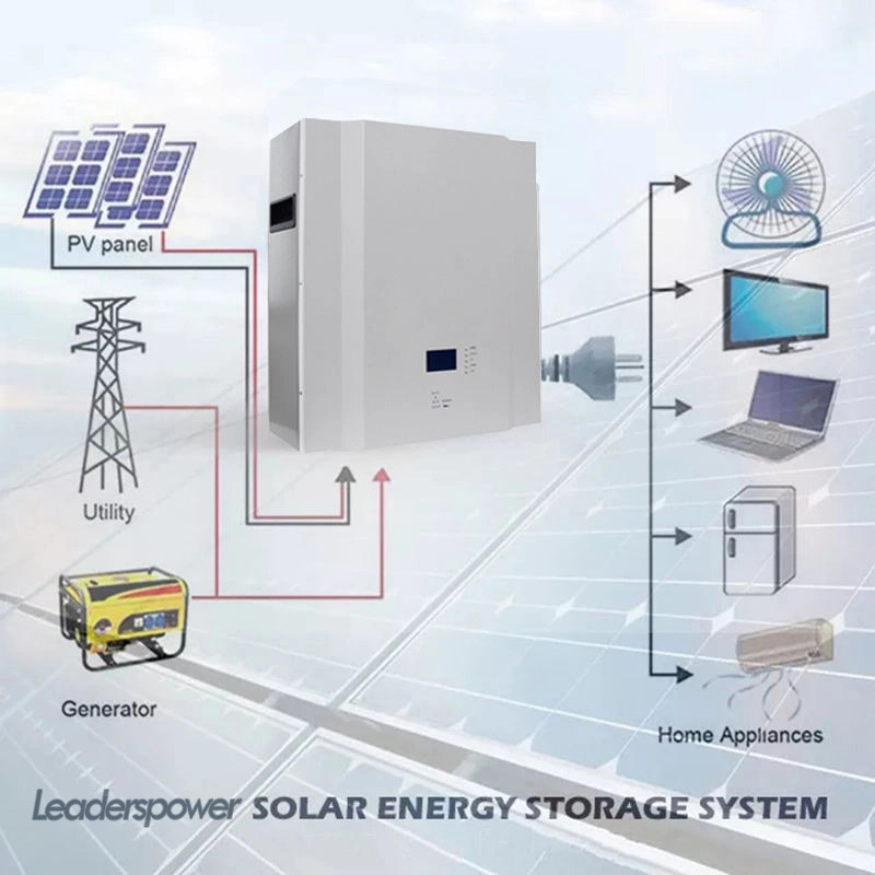 Powerwall 5kwh 10kwh LiFePO4 Lithium Battery 51.2V 100ah 200ah 6000 Cycles Long Battery Life Max Charge 150A Stable and Safe