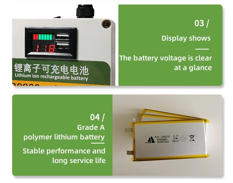 Large Capacity 12V 10000mAh Lithium Battery Monitoring UPS Power Supply Audio Outdoor Mobile Power Supply