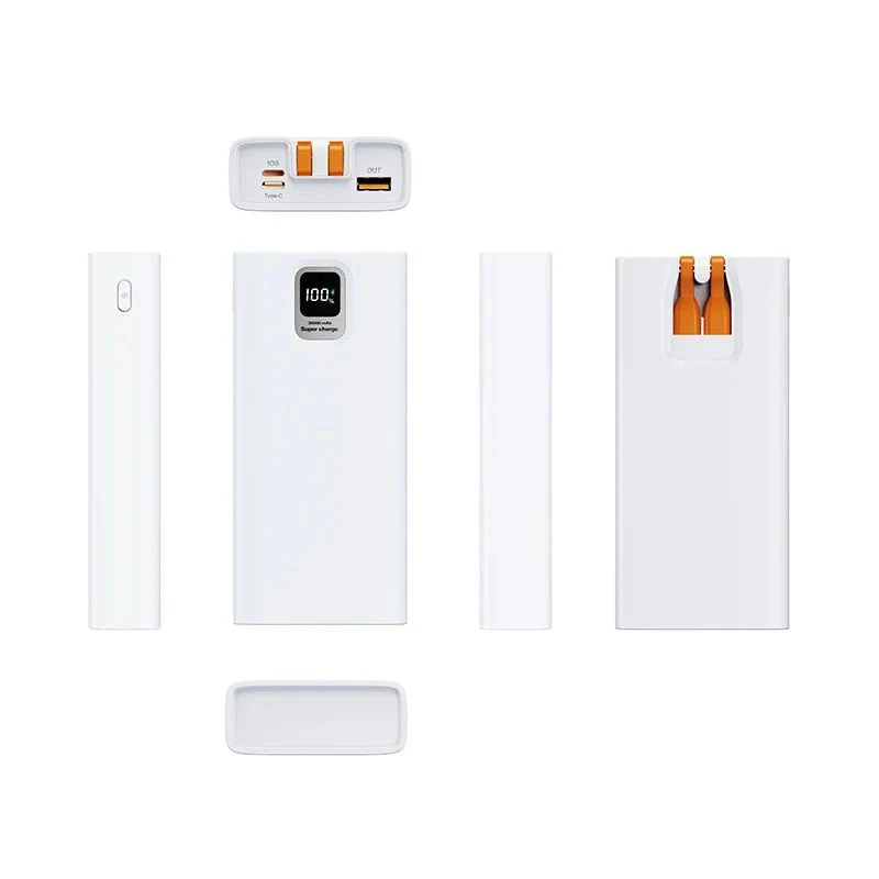 20000mAh Fast Charging Mobile Power Supply with Type-C and Lighting Cable