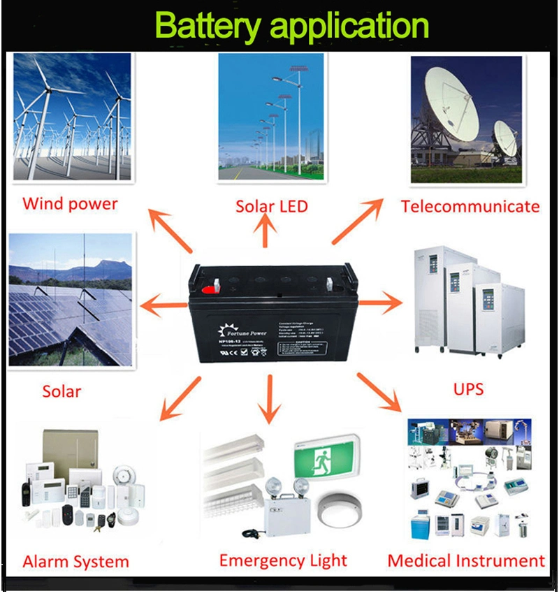 12V200ah Deep Cycle Gel Battery for Solar Power System