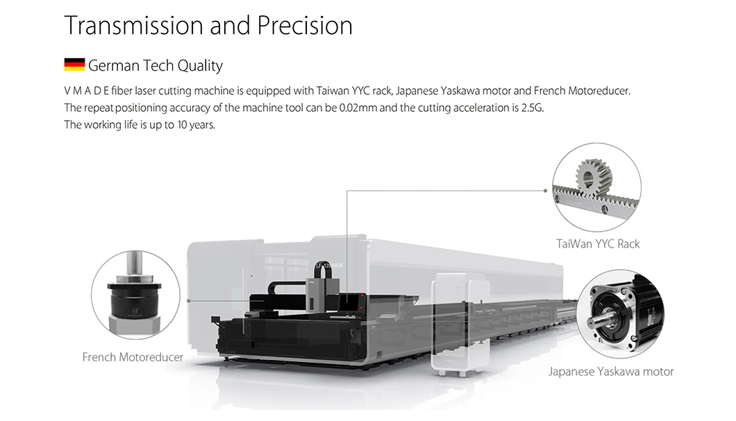 Metal Cutting Machine Laser Machine 3015 Laser Power 6kw Ipg