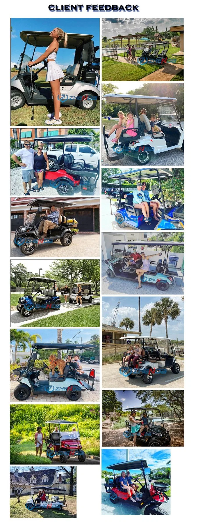 New Energy Golf Carts Electric 4 Seats Golf Car