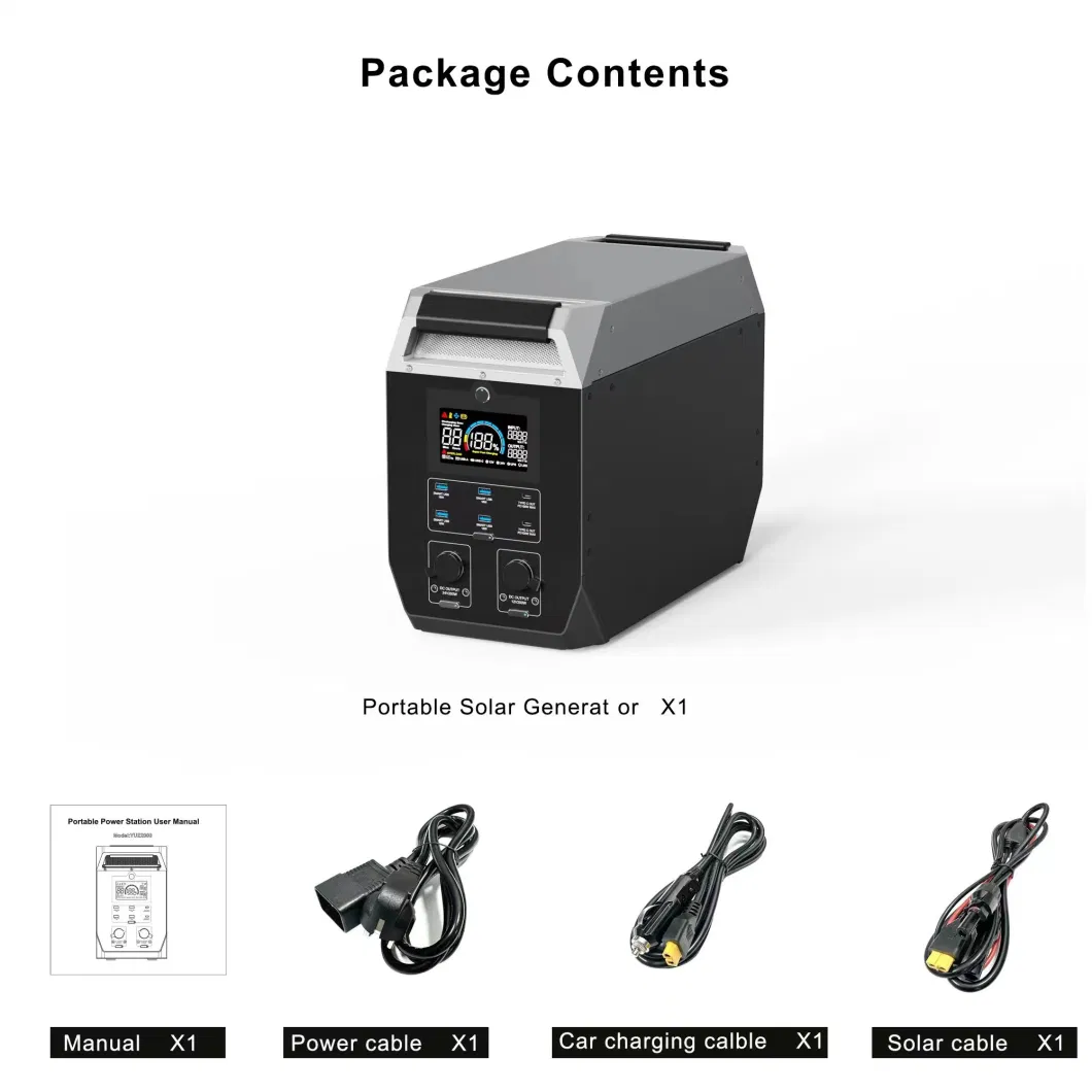 Indoor and Outdoor 2kw 2kwh Lithium Battery Storage System Portable Power Station