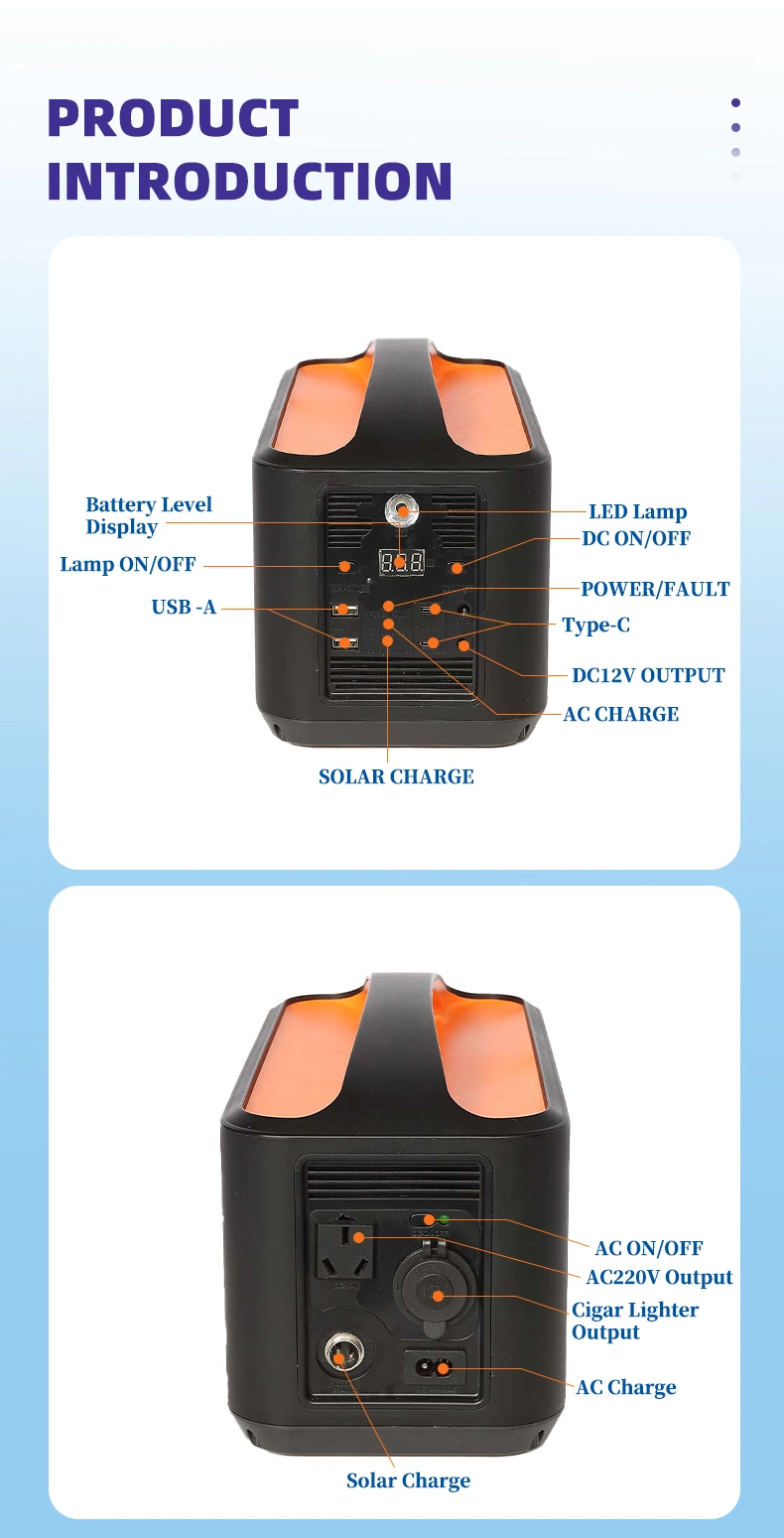 100W 200W 300W LiFePO4 Battery Portable Power Station