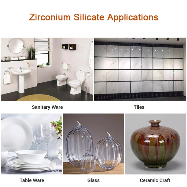 High Quality Ceramic Brightener Zirconium Silicate 65% Zrsio4 Power