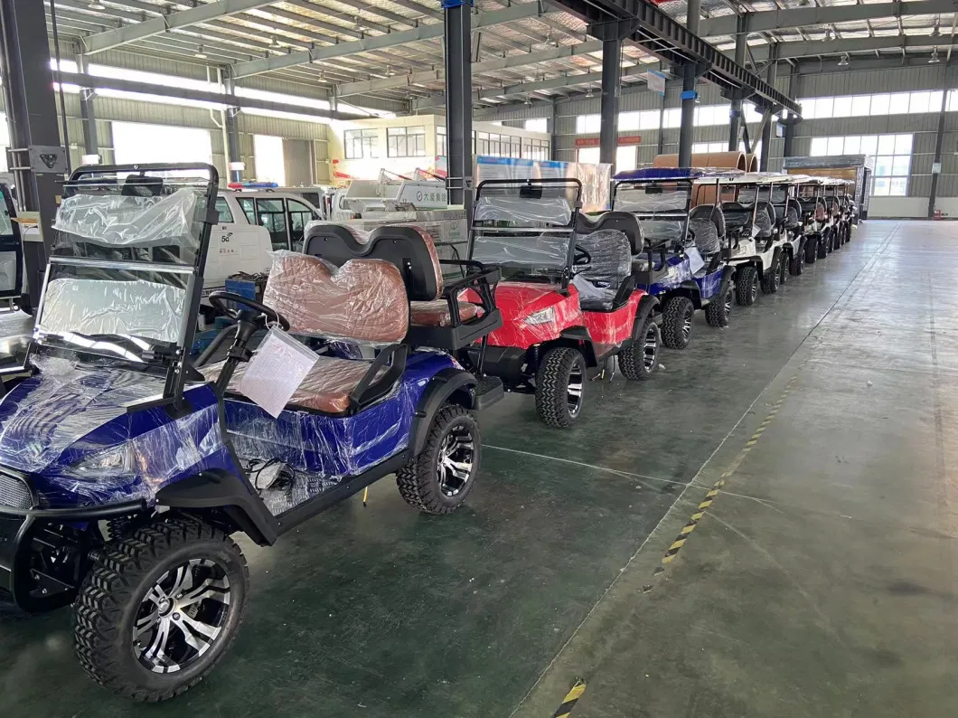 4 Person Electric Golf Cart with 51.2V 105ah Lithium LiFePO4 Battery