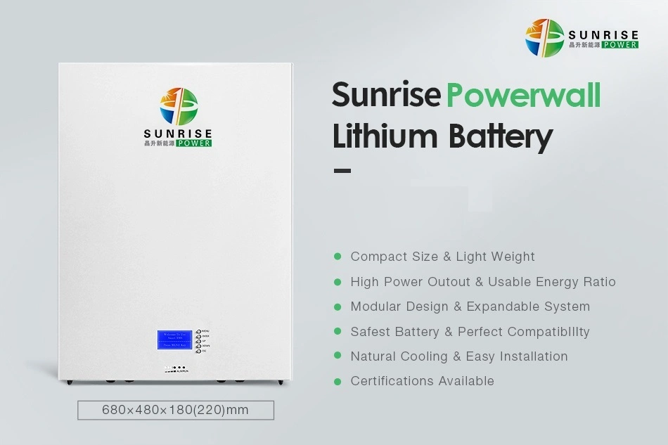 LiFePO4 8kwh 10kwh 15kwh Lithium Battery Powerwall for Solar