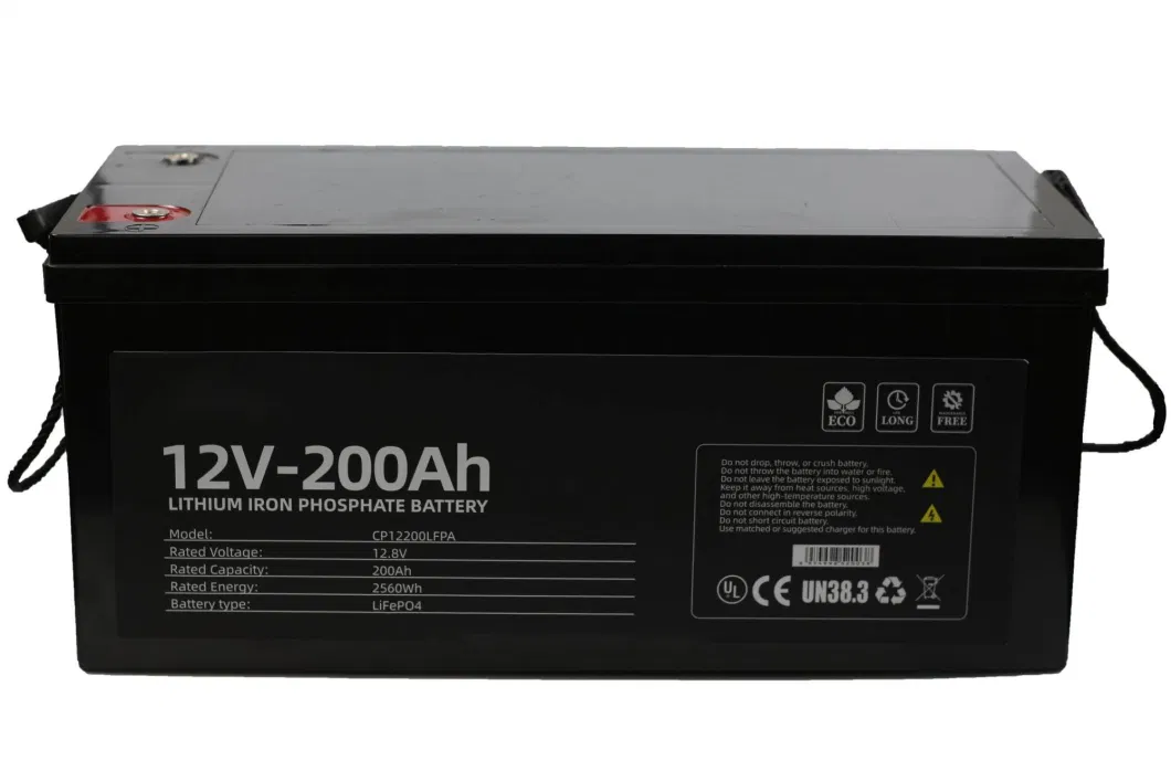 12V 200ah Lithium Ion LiFePO4 Iron Phosphate Battery Solar