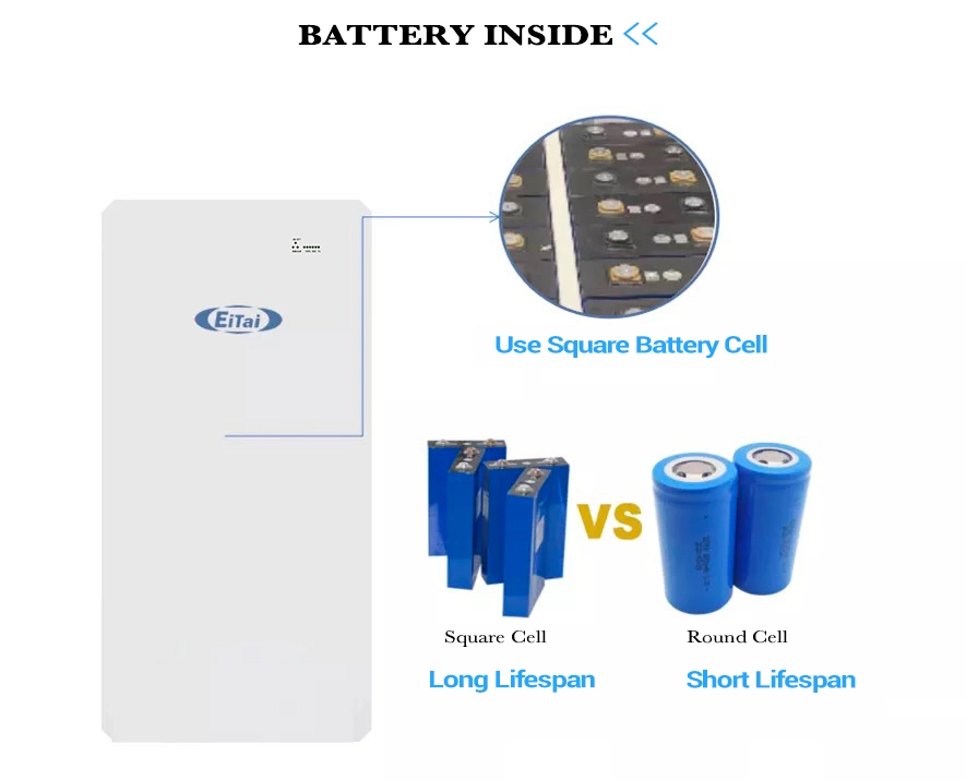 Eitai Best Price Hybrid Inverter Deep Cycle LFP Lithium LiFePO4 Battery