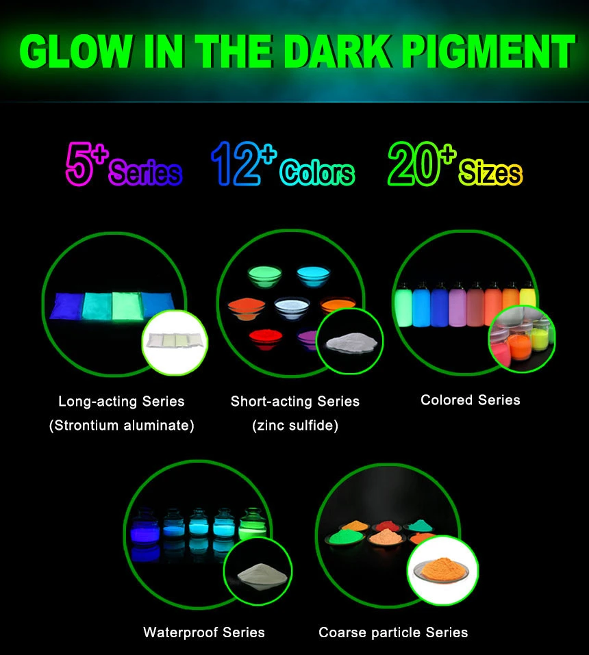 High Brightness Yellow Green Luminous Glow in Dark Pigment