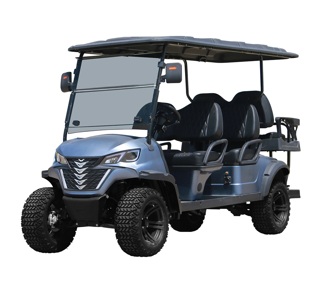 48/72V New Style B Modern Fashion 2023 Brand Design 4 Seat Sightseeing Bus Club Cart Electric Golf Buggy Hunting Cart with Blue DOT