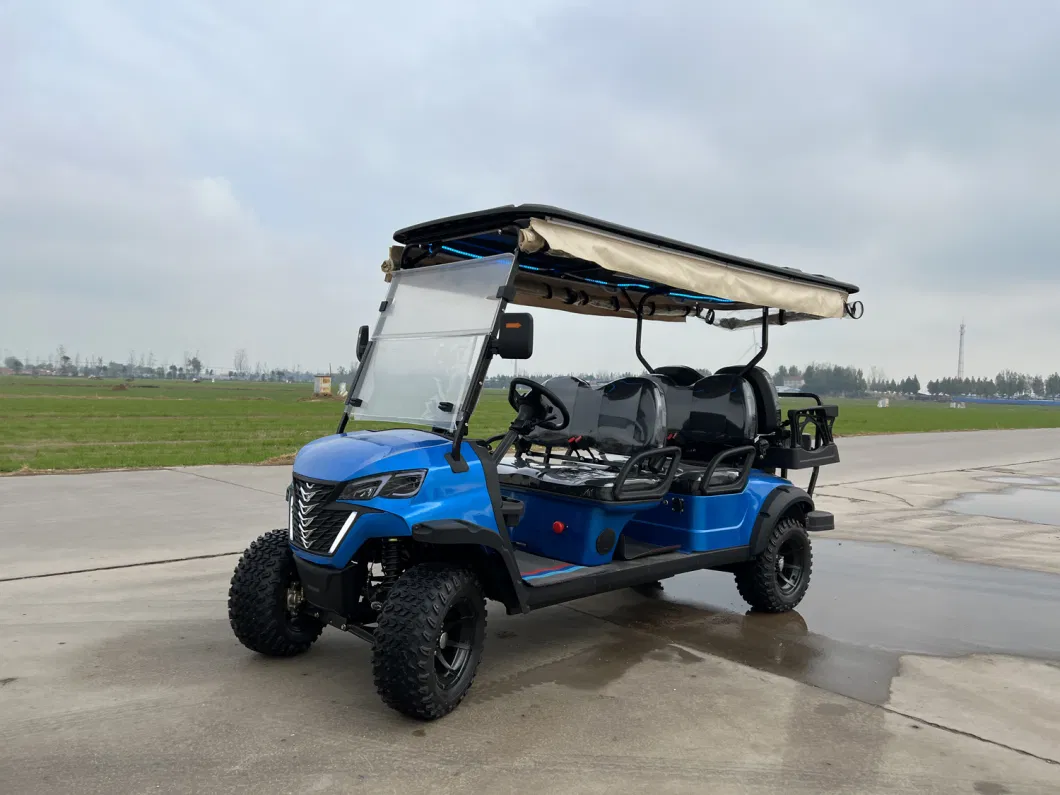 China Manufacturer Brand New Design 4+2 6 Seat Sightseeing Bus Club Cart Lead Acid/Lithium Battery 48V/60V/72V Golf Cart