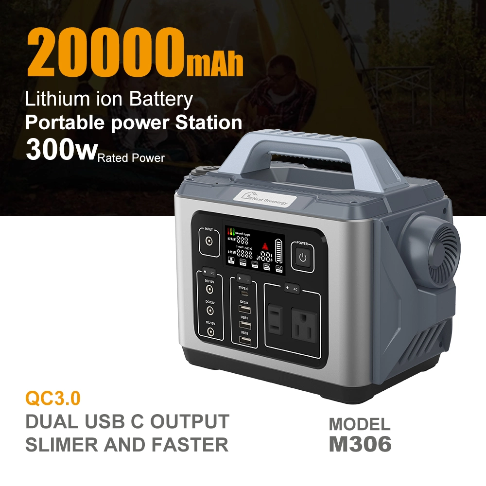 300W Energy System Power Station LiFePO4 Battery Solar Generator Portable Power Station