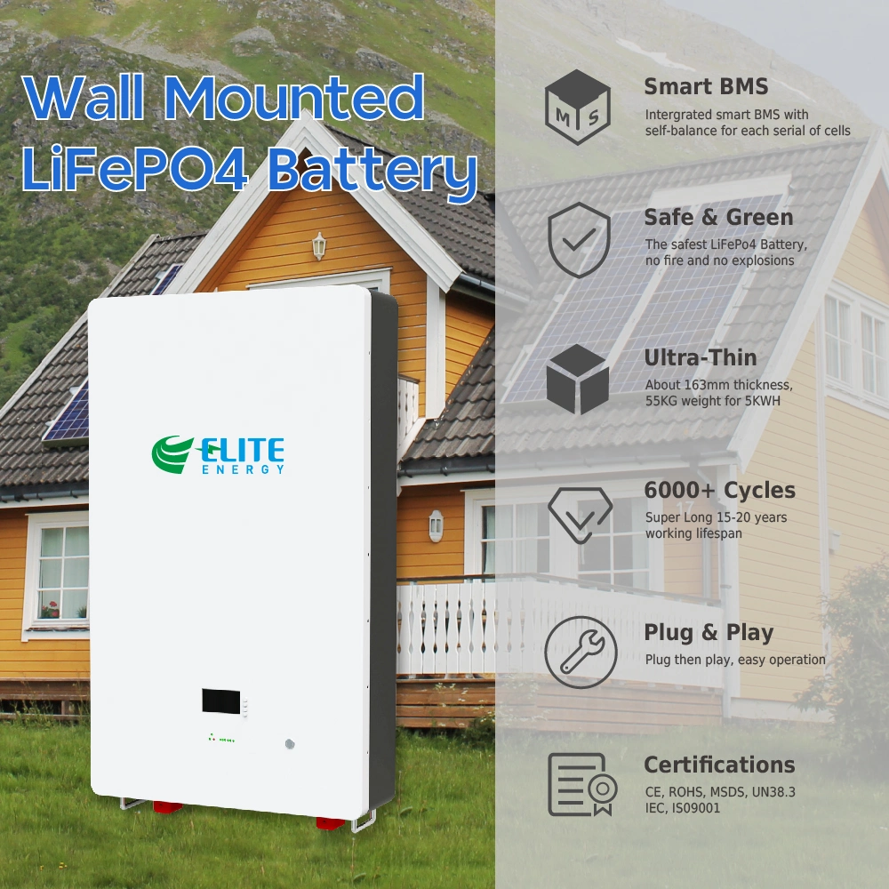 5/10/20kwh Lithium Powerwall Battery 48V 51.2V 100ah 200ah 400ah Home Solar Energy Storage Power Wall Mounted Lithium Ion/Iron Phosphate LiFePO4 Battery