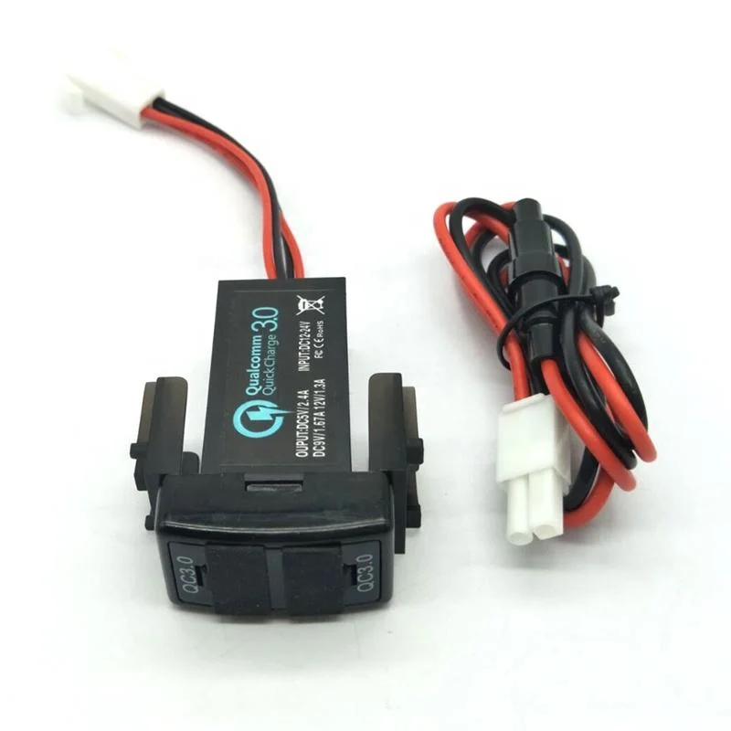 12V QC30 Dual USB Car Fast Charger Socket Power out for Nissan