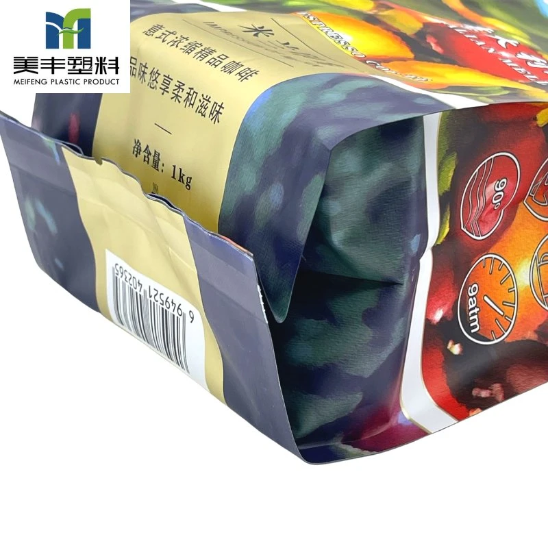 Manufacturer Wholesale Food Customized Printing Back Sealing Side Gusset Stand up Pouch Zip Pocket Zipper Aluminum Foil Kraft Paper Coffee Packaging with Valve