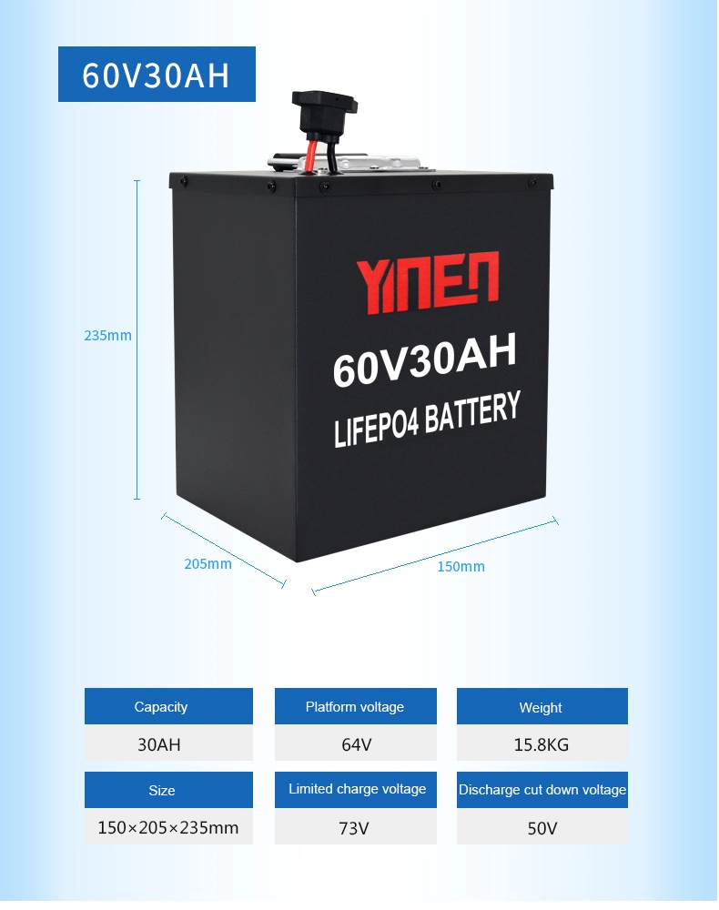 customizable LiFePo4 battery for electric vehicle forklift 72V 30AH 50AH