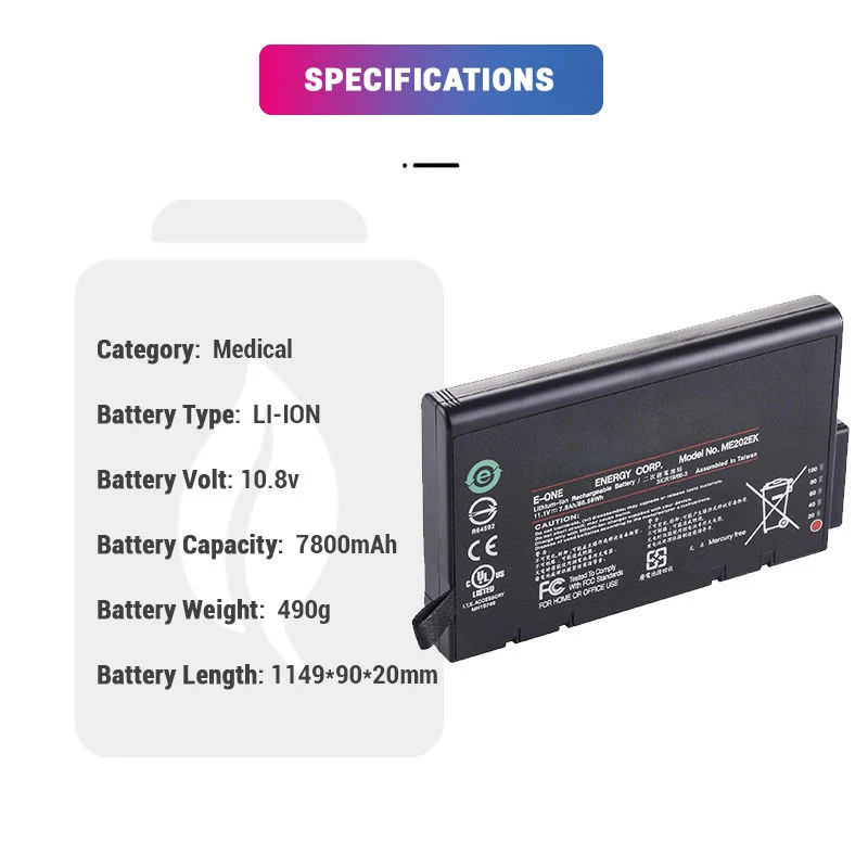 10.8V 7800mAh Lithium Ion Rechargeable Me202c R202I Me202 Me202A Me202h Me202b Me202be Me202ek Battery for Philips Medical