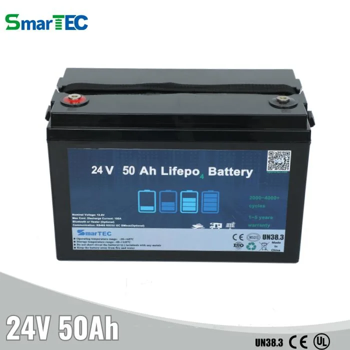 Golf Cart Battery Suppliers 24V Lithium Battery Power Bank Deep Cycle Customized 24V 50ah Li-ion/LiFePO4 Battery with BMS for RV/Golf Trolley/Solar System