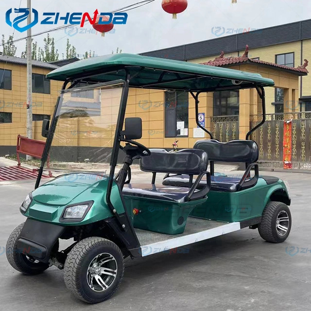 72V Electric Motor 4 Seat Non-Polluting Sightseeing Long-Lasting Battery Life Club Car Golf Cart