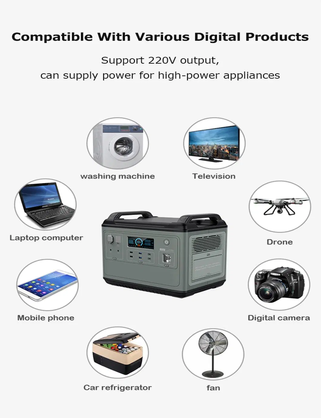 700W Outdoor Power Storage Emergency Power Supply Large Capacity Lithium Battery