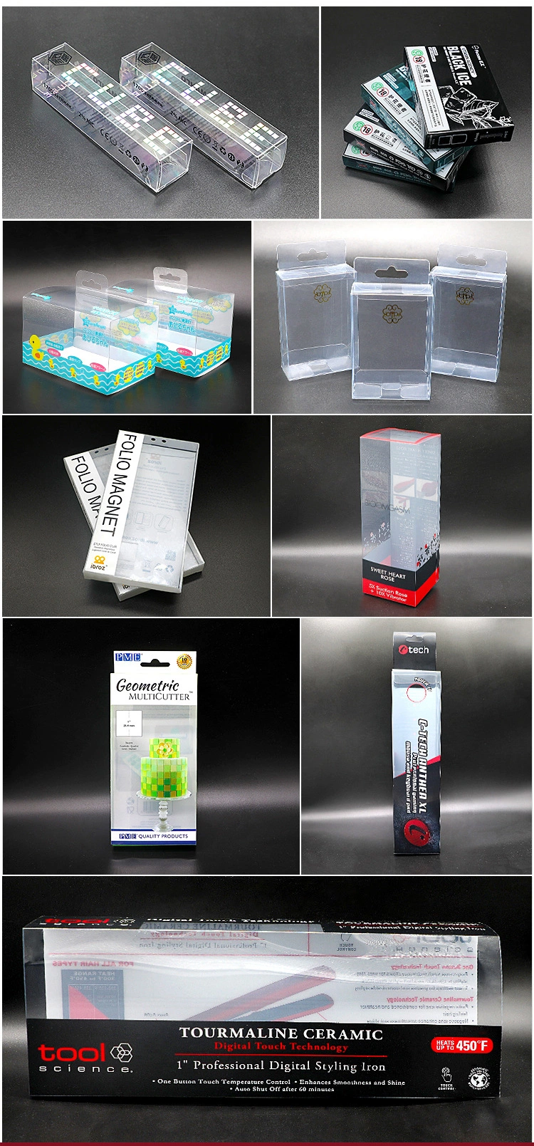 Manufacturers Customized Packaging and Logo Printing Pet Environmentally Friendly Plastic Box Packaging